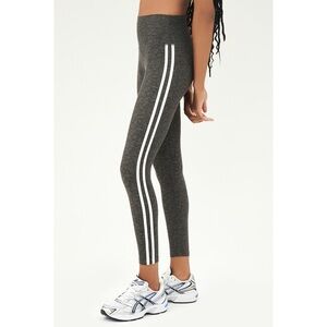 Ella High Waist Airweight 7/8 Leggings, Heather Grey And White